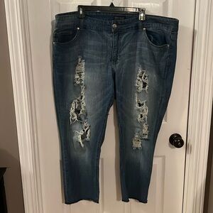 Medium Wash Distressed Jeans